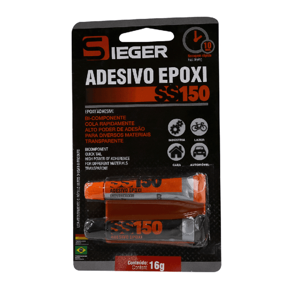 Adesivo Epoxi Líquido Sieger SS150 16g (similar araldite)