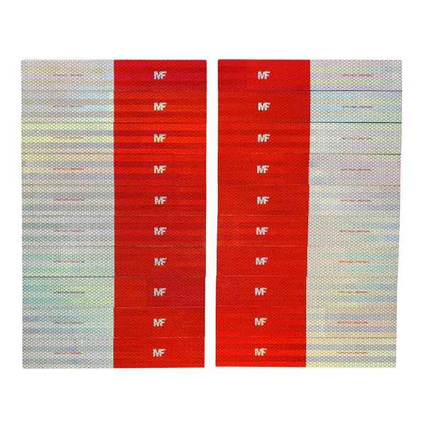 Kit 100 Faixa Refletiva 50 x 305mm MF Ônibus Caminhão Carreta Baú