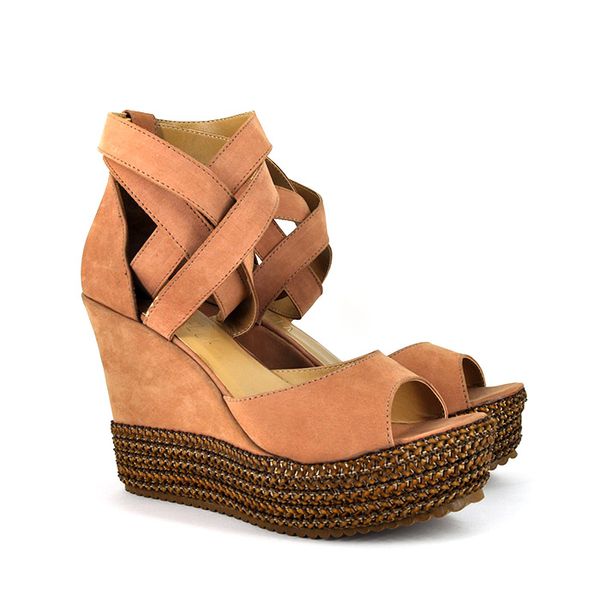 Plataforma Rosé Com Tiras