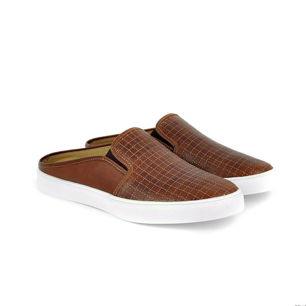 Mule Masculino Couro Marrom