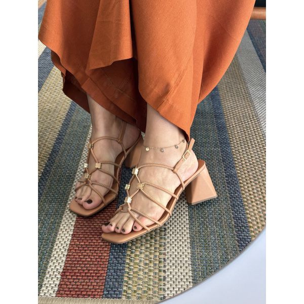 MARTINA - SANDALIA FEMININA SALTO BLOCO 6CM BLUSH