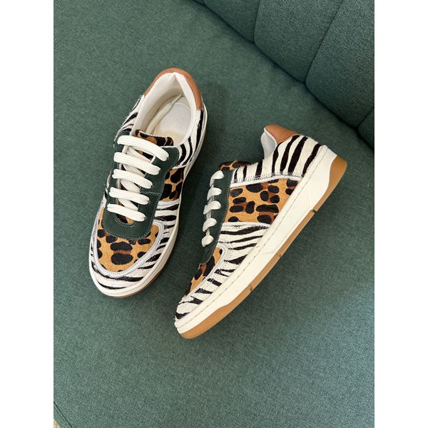 ONÇA E ZEBRA - TENIS FEMININO COURO ONÇA