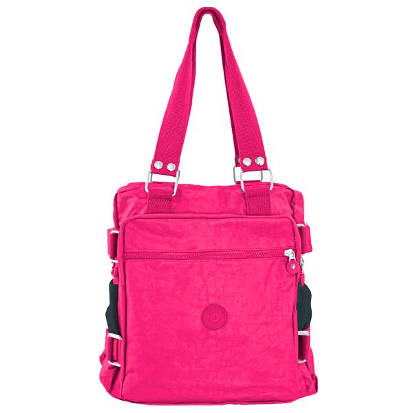 Bolsa 2 em 1 Vira Mochila Multifuncional Brilhosa Rosa Pink