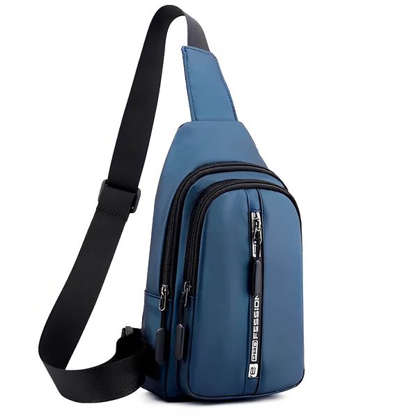 Bolsa Shoulderbag Porta Documentos Semi Impermeável Transversal Azul