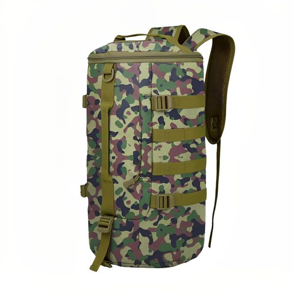 Mochila Grande Camuflada Militar Camping Reforçada Com Alça Transversal Verde