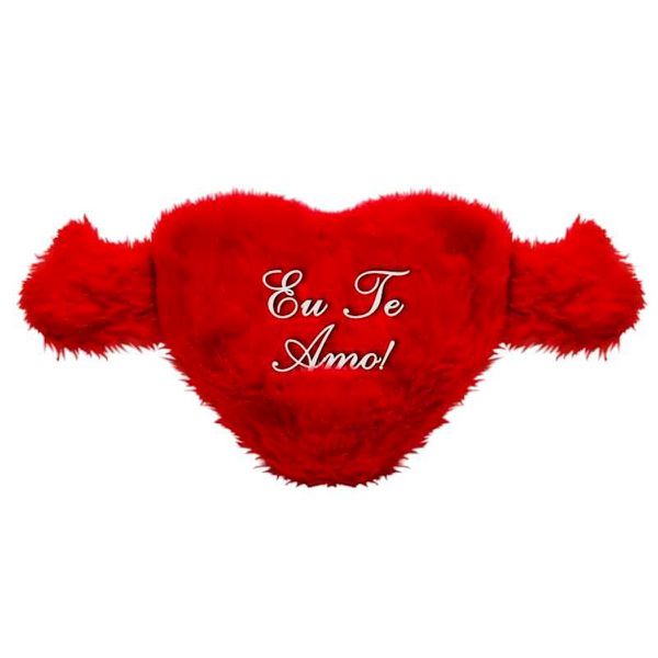 *Estojo em Pelúcia Formato Coração (12272) - Padrão