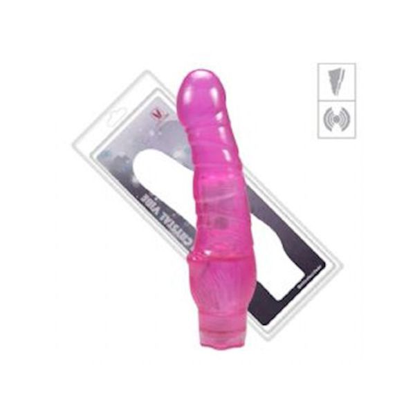 *Prótese 14X15cm Translucida Escalonado Orgasm Cristal VP (PE012-16729) - Rosa