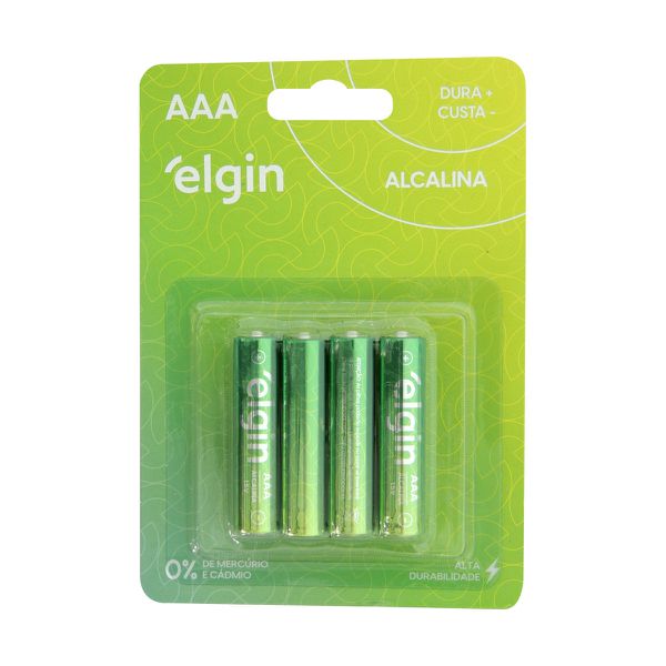Pilha Palito AAA Alcalina 4un Elgin Energy (17416) - Padrão