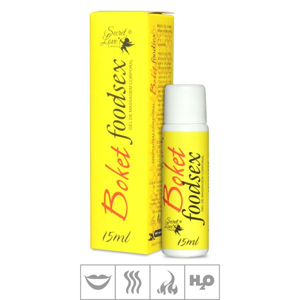 *PROMO - Gel Comestível Boket FoodSex 15ml 02/25 (17424) - Morango