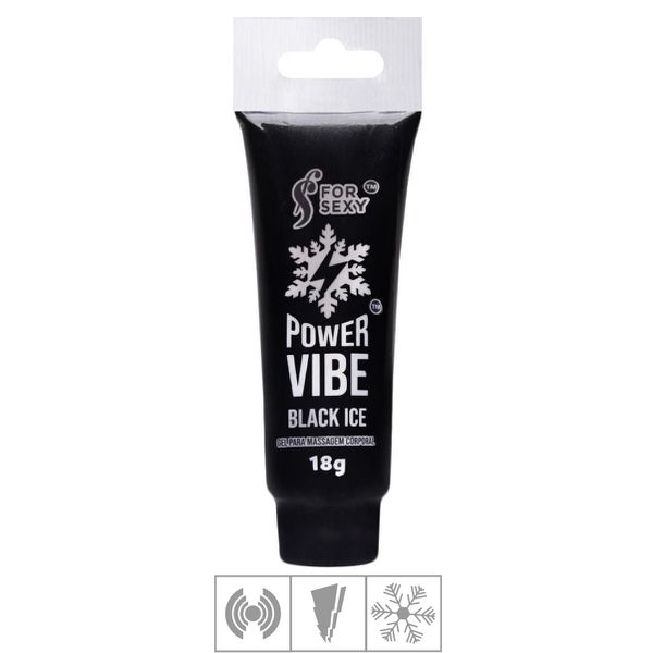 *PROMO - Excitante Unissex Power Vibe For Sexy 18g Validade 03/26 -(17803) - Black Ice