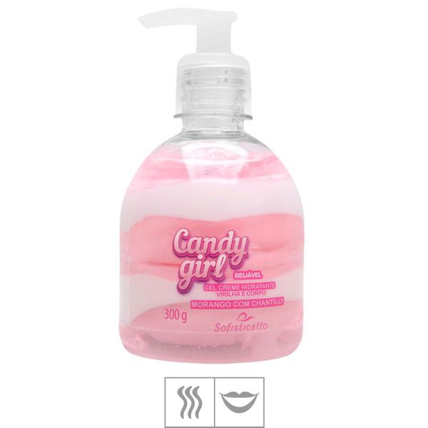 Gel Aromatizante Para Virilha Candy Girl 300g (17861) - Morango c/ Chantilly