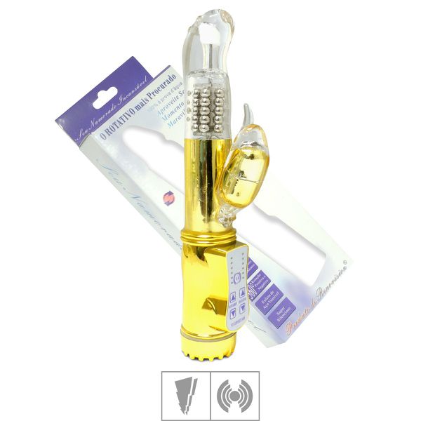 *Vibrador Rotativo 36 Vibraçõe Recarregável SI (5276) - Dourado