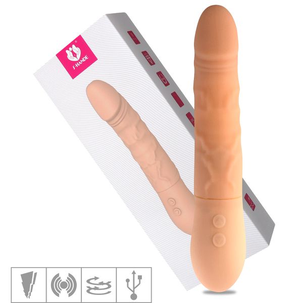 Vibrador Rotativo Recarregável King SI (5596).. - Bege