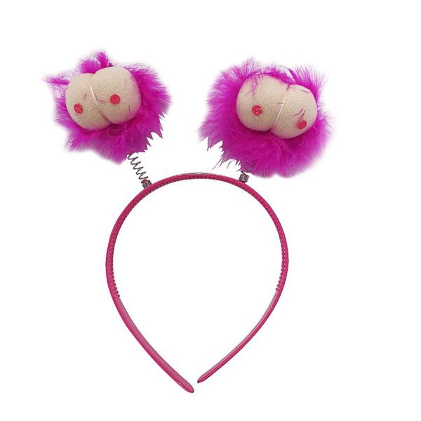 Tiara de Seios Com Pelúcia SI (5743). - Rosa