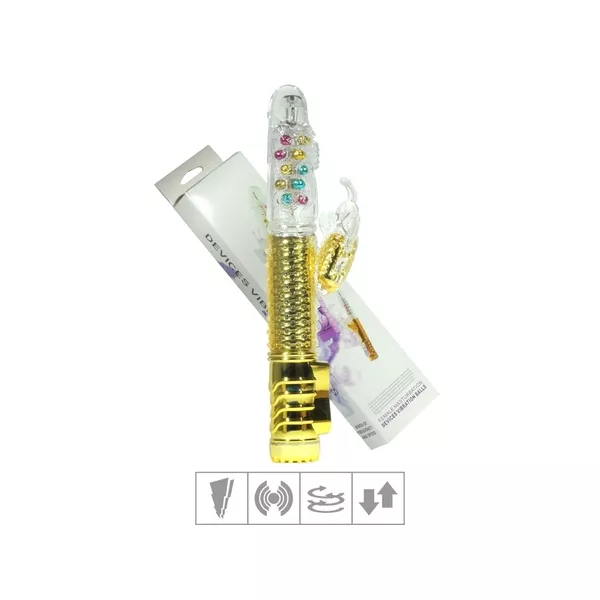 *Vibrador Vai e Vem Female Com Estimulador SI (17450-6045) - Dourado