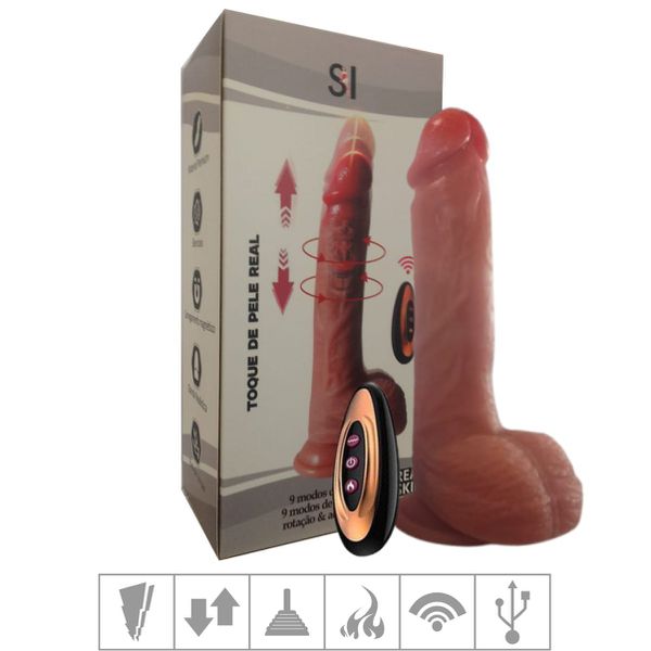 Prótese 15x13cm Com Vibro Ventosa e Escroto Vai e Vem SI (8820-felipão) - Bege