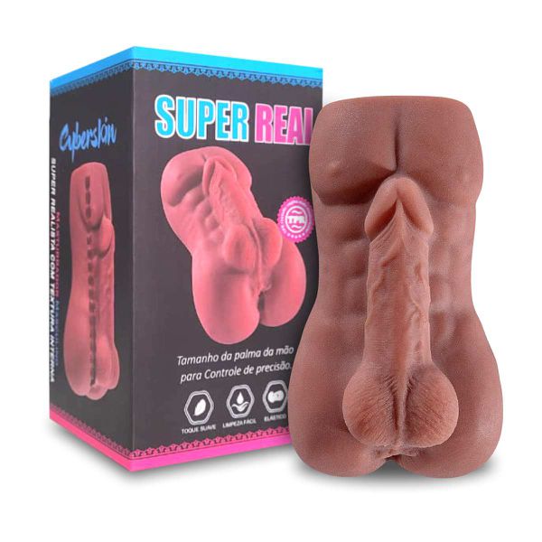 Masturbador Ânus em Cyberskin SI -(8871) - Marrom
