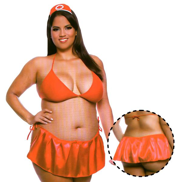 Fantasia Bombeira II Plus Size- (CP2209) - Vermelho