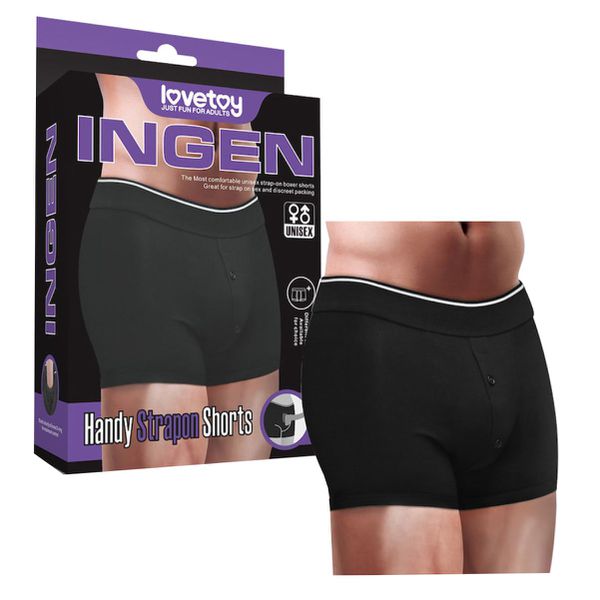 Cueca Boxer Para Fixação de Prótese Ingen VP (CU001P-CU001G) - Preto