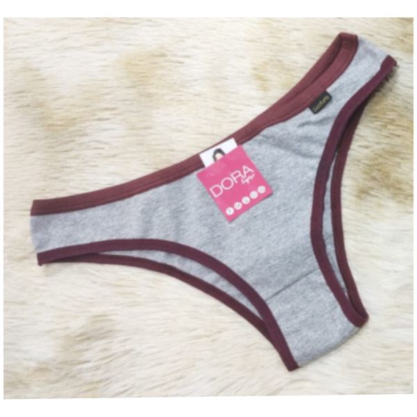 *Calcinha de Viscose Celeste (DR0066) - Cinza