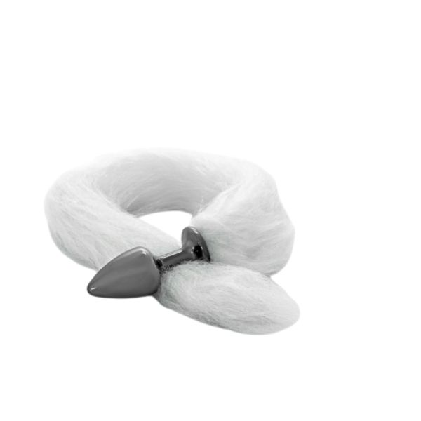 Plug de Metal Onix Com Cauda Hard (HA116P) - Branco