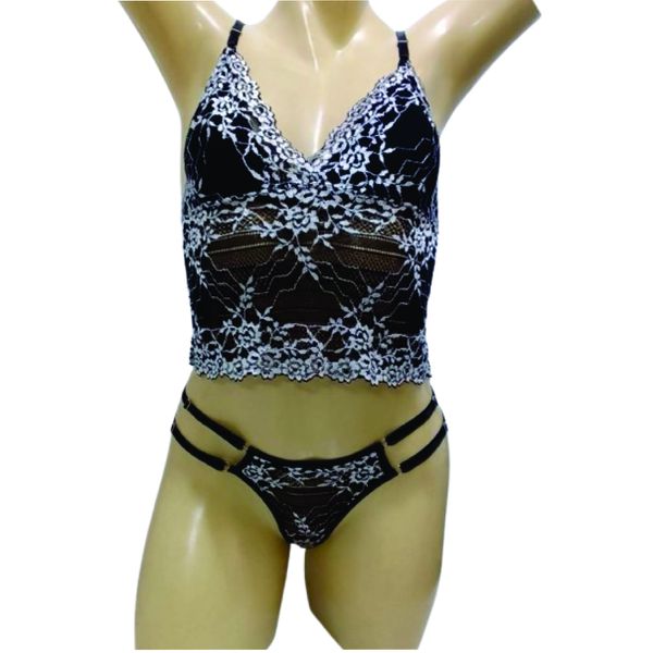 Conjunto Leila (ID1082) - Preto c/ Branco