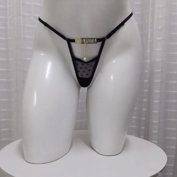 Calcinha Perigosa Preta Íntima Delas (ID1099P) - Sua Puta