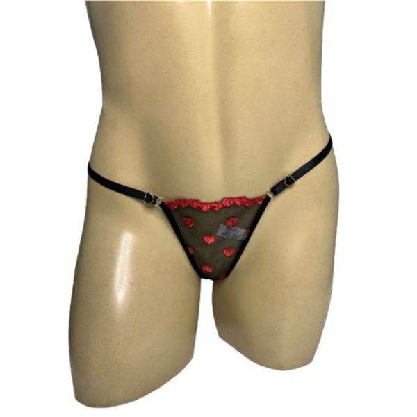 Calcinha Secreta -(ID1122). - Preto c/ Vermelho
