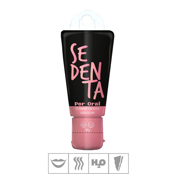 Gel Comestível Unissex Sedenta Por Oral Com Glitter 18g (PB521) - Lollipop