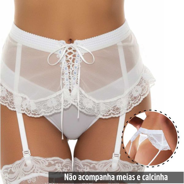 Cinta Liga Com Renda - (PBCL02) - Branco