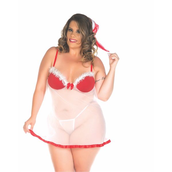 *Fantasia Mamãe Noel Plus Size (PS2037) - Padrão