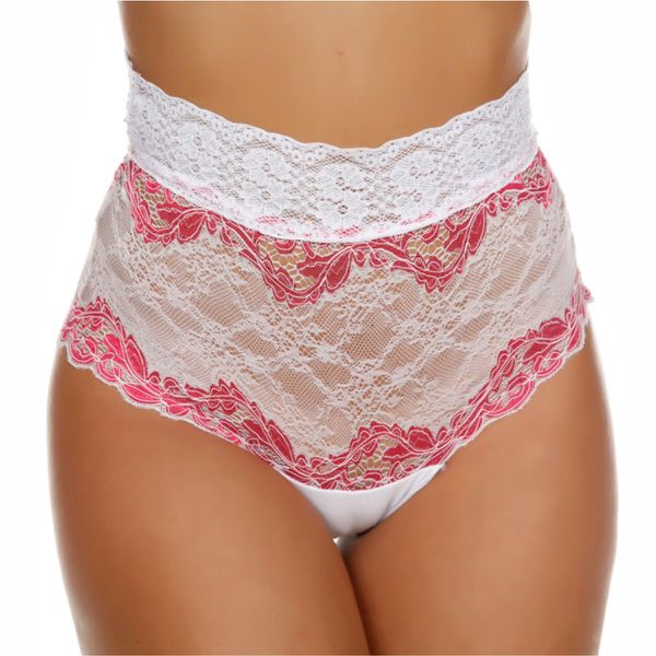 *Calcinha Blogueira (PS6118) - Branco com Rosa
