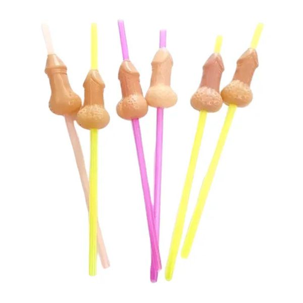 *Canudo Com Mini Pênis 1un (RA844) - Cores Variadas