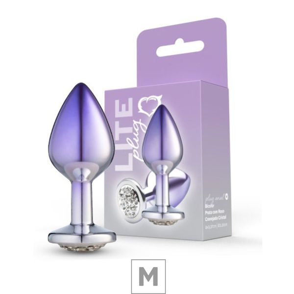 Plug De Metal M Com Pedras Cravejadas Lite Plug (SF274). - Pedra Cromada