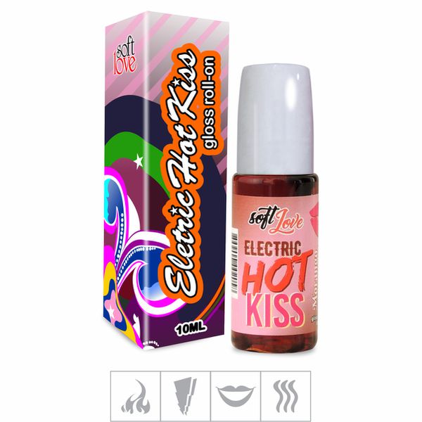 **Gloss Roll-On Eletric Hot Kiss 10ml - (ST150) - Morango c/ Champagne