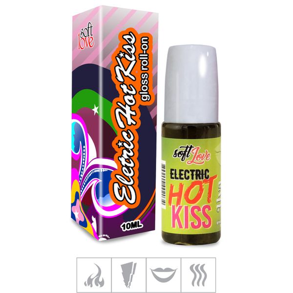 **Gloss Roll-On Eletric Hot Kiss 10ml - (ST150) - Uva Verde
