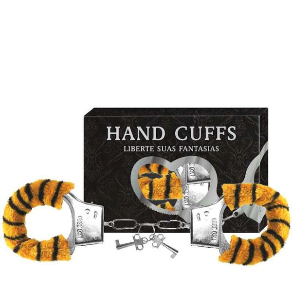 *Algema em Metal Com Pelucia Hand Cuffs VP (AL001-ST192) - Tigre