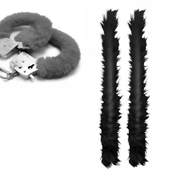 *Capa Para Algema em Pelúcia (ST193) - Preto