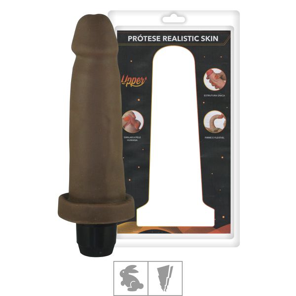 Prótese 14x11cm Com Vibro Tom Upper (UP233-UP720-2-ST788) - Marrom