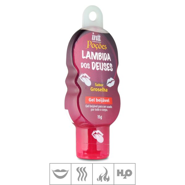 *Gel Para Sexo Oral Lambida dos Deuses 15g (ST792-17572) - Groselha