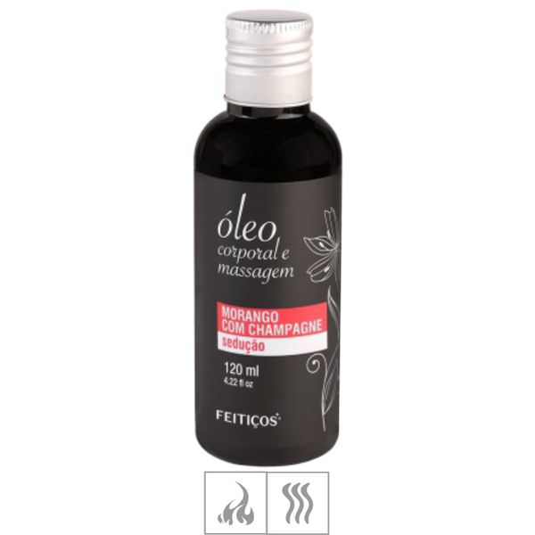Óleo Corporal Para Massagem Feitiços 120ml (ST953) - Morango c/ Champagne