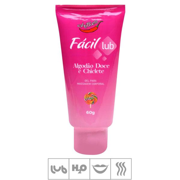 Lubrificante Fácil Lub Beijável 60g - (ST968) - Algodão dc. Chiclete