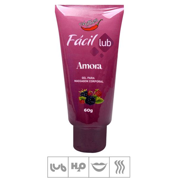 Lubrificante Fácil Lub Beijável 60g - (ST968) - Amora