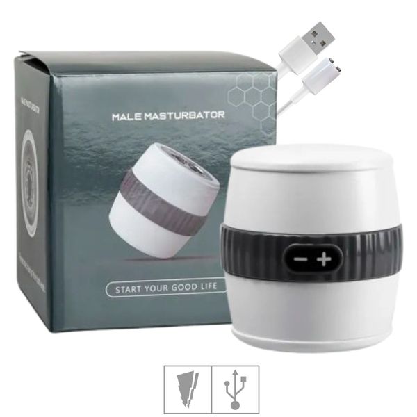 Masturbador Com Vibro Male Masturbator (YSX1339) - Branco