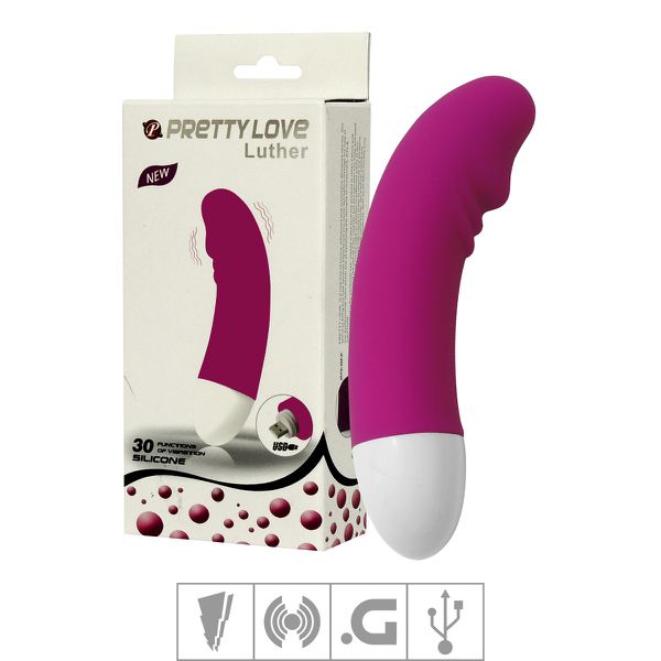 Vibrador Ponto G Recarregável Luther VP (MV056). - Magenta