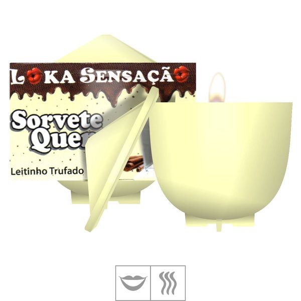 Vela Beijável Sorvete Quente 25g (ST148) - Leitinho Trufado