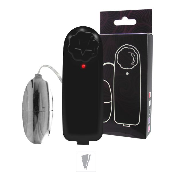 *Ovo Vibratorio Bullet Importado VP (OV002-ST350) - Preto com Prata