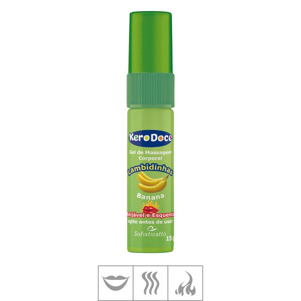 Gel Comestível Beijável Kero Doce 15g (ST909) - Banana 