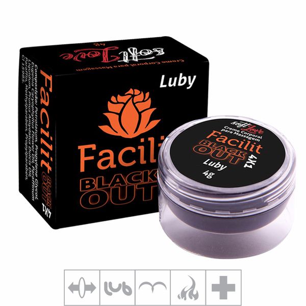 **Gel Para Sexo Anal Facilit Blackout 4x1 Luby 4g (00433) - Padrão