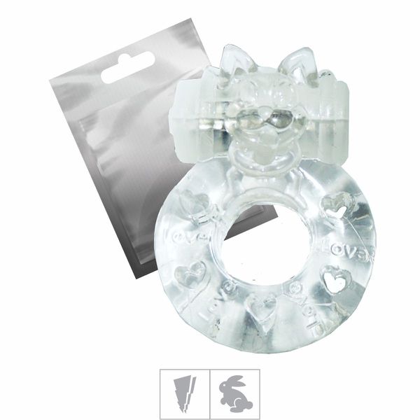 *Anel Com Vibro Gatinho Importado (ST421) - Translúcido